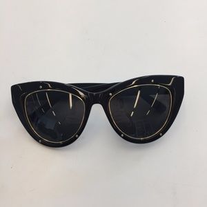 MCM Black and Gold Studded Sunglasses